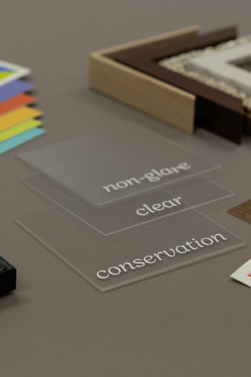 Clear vs. Conservation Clear vs. Non-Glare — A Guide To Our Acrylic Frame Covers 1 types of acrylic covers for picture framing