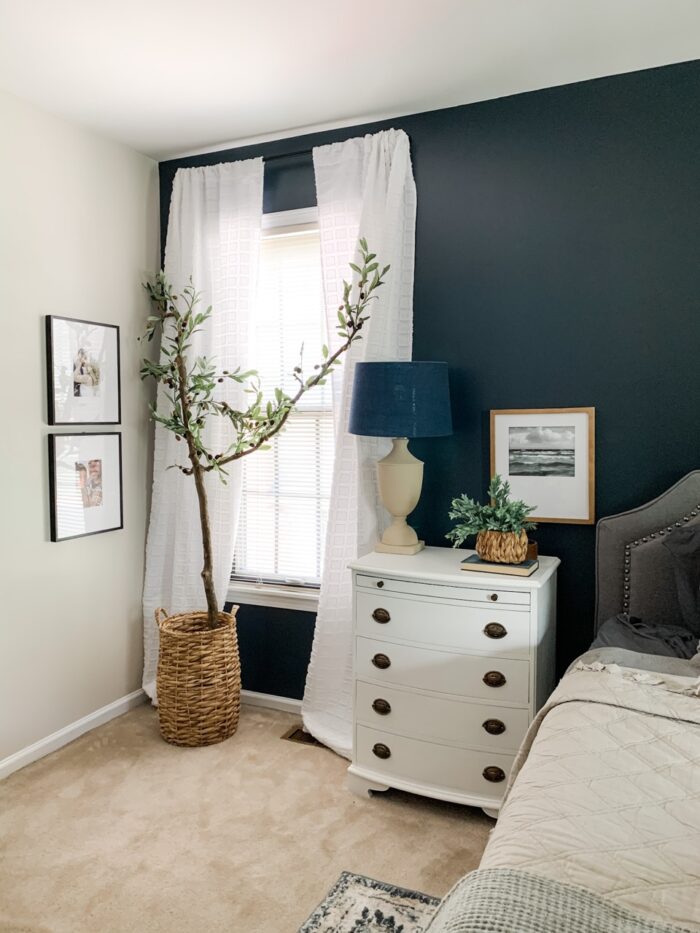 dark bedroom accent wall 