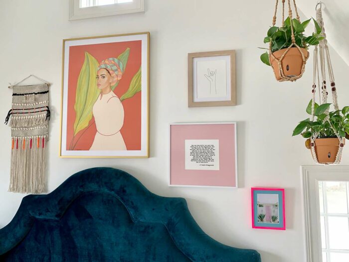 The Essential NFT Picture Frame Guide: How To Display NFT Art - A gallery wall featuring framed art prints.