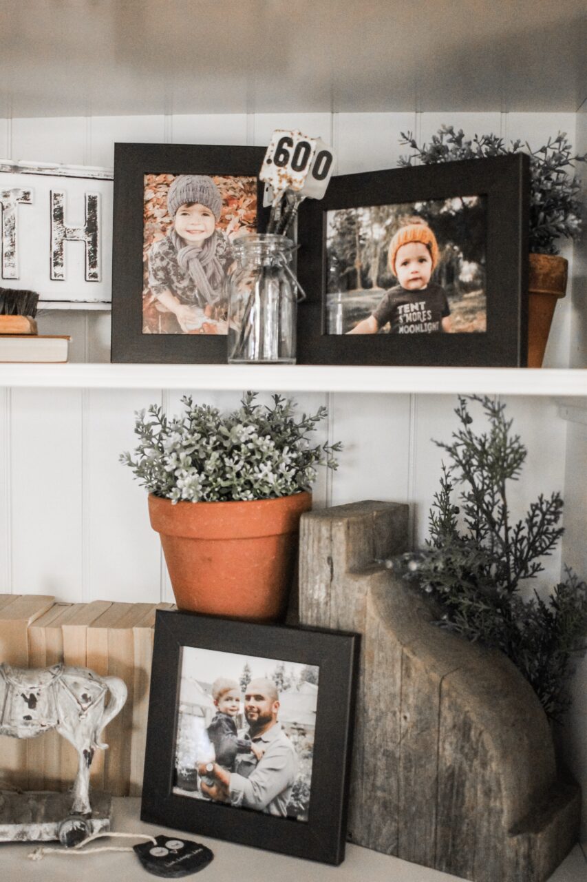 family shelf decor 