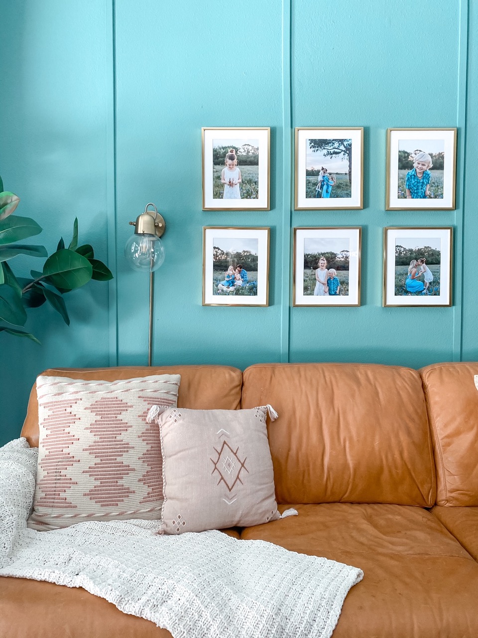 bright color for gallery wall 