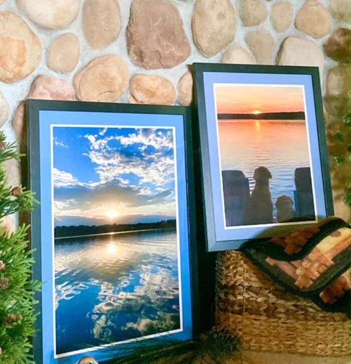 Framed sunset pictures