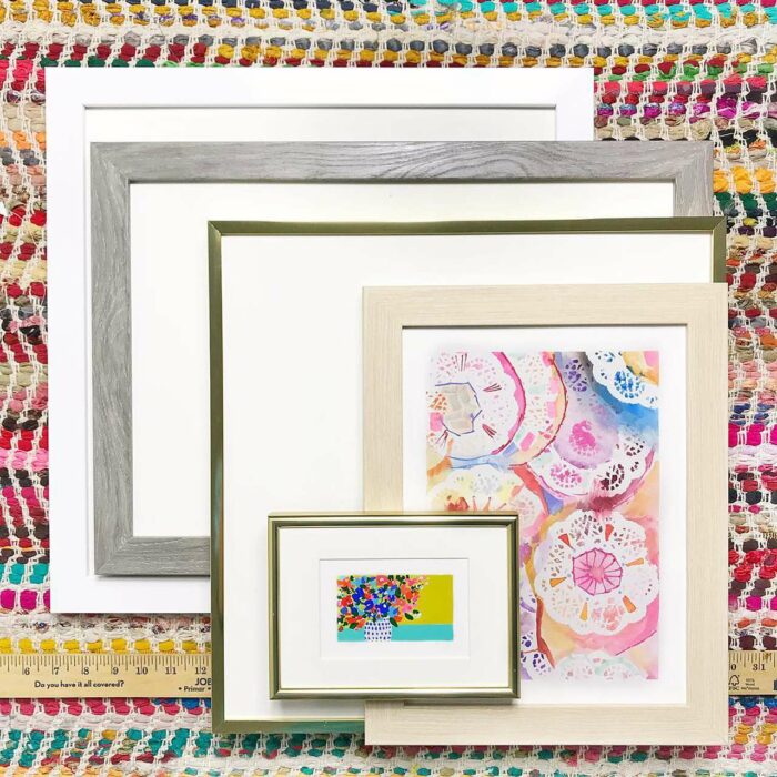 Matting, Outer Frame & Art Print Sizes: Frame It Easy frames in different styles and sizes