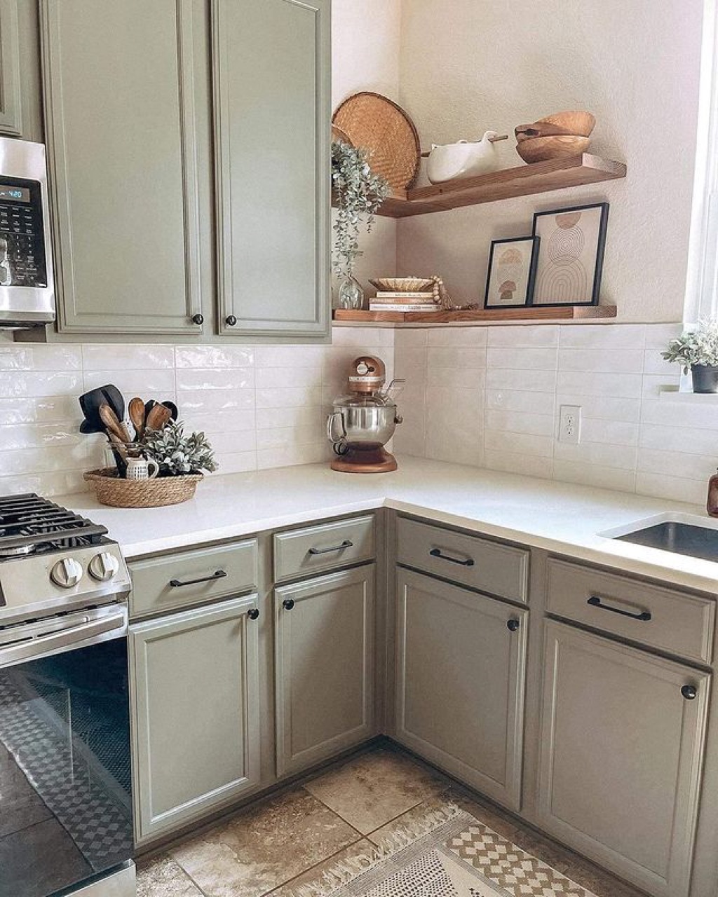Framing Around The House: Best Photos and Frames For Your Kitchen 5 art on shelf in kitchen