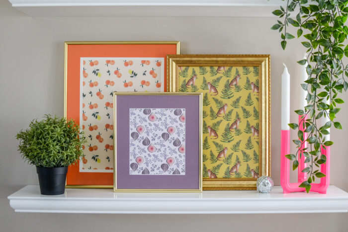 Matting, Outer Frame & Art Print Sizes: Repeating pattern prints