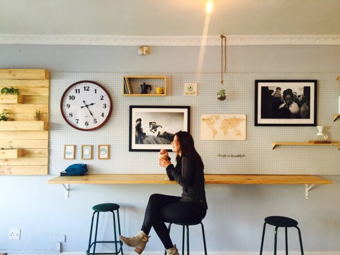 Decorating a Bar, Pub, or Tavern - A functional pegboard bar with bright lighting