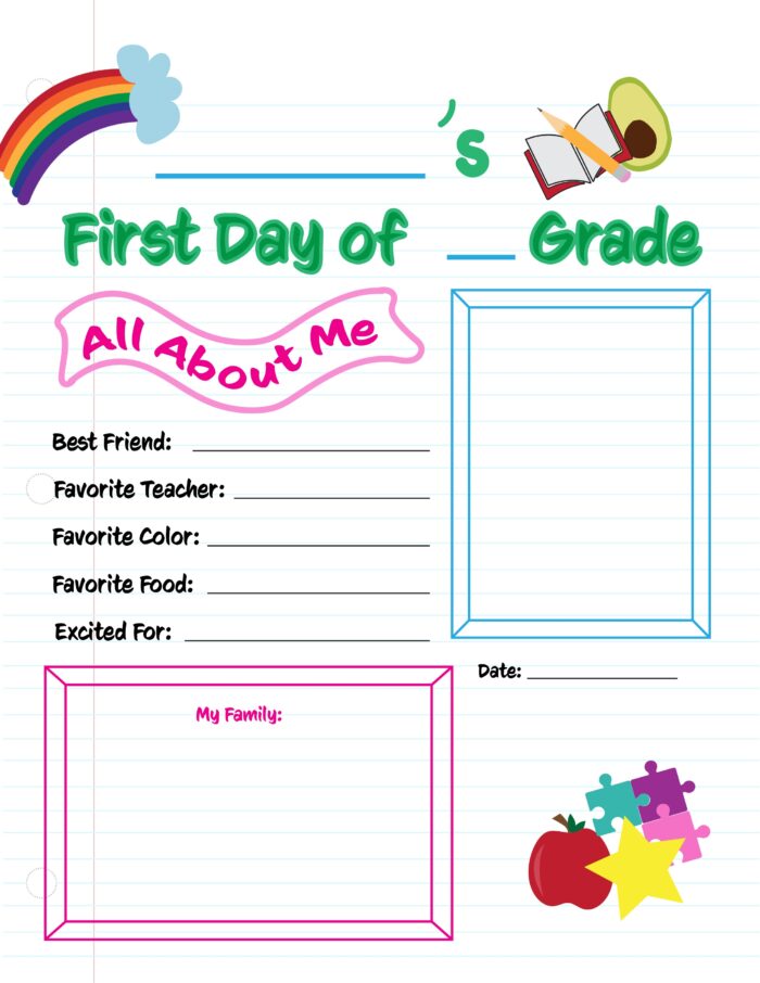 The 2022 Ultimate Back to School Guide - First and Last Day printables are perfect for photos and scrapbooks!