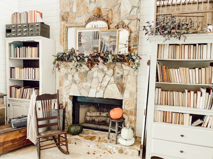 Book Nooks & Reading Corners: A cozy fireplace and rocking chair - a perfect place to enjoy a book!