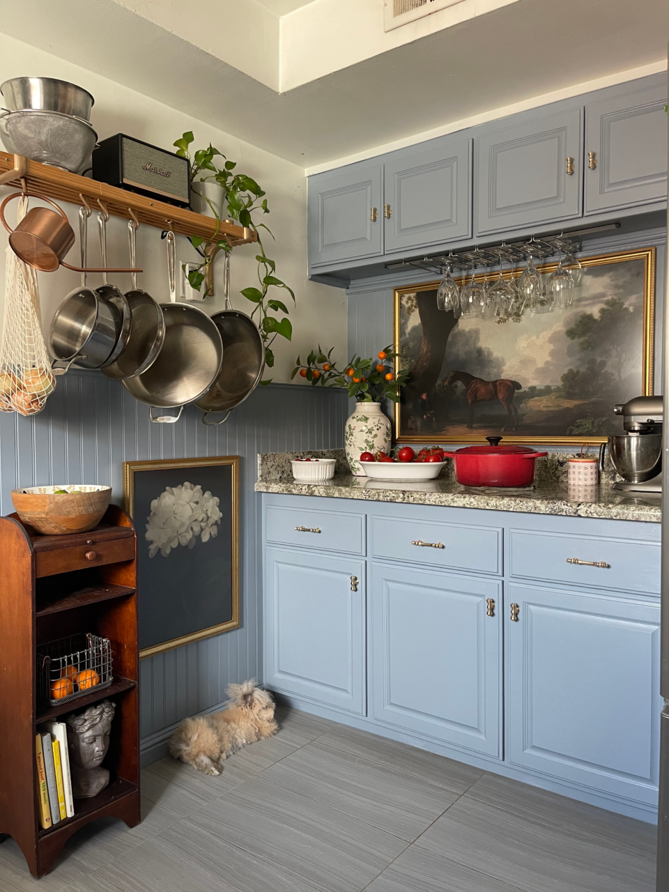 Content in a Cottage: Country Kitchen w/ Copper Pots
