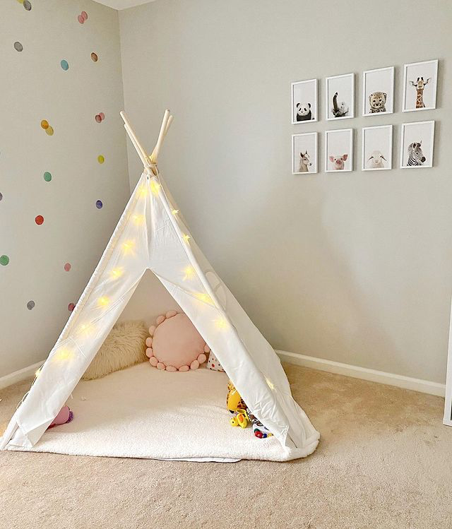 The Ultimate Renter Decor Guide: Damage Free Hanging - A tent is a fun alternative to a chair of couch! 