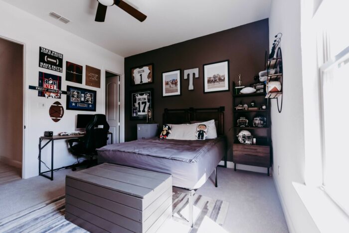 Sports Fanatic: Sports Memorabilia Framing - A fan's bedroom