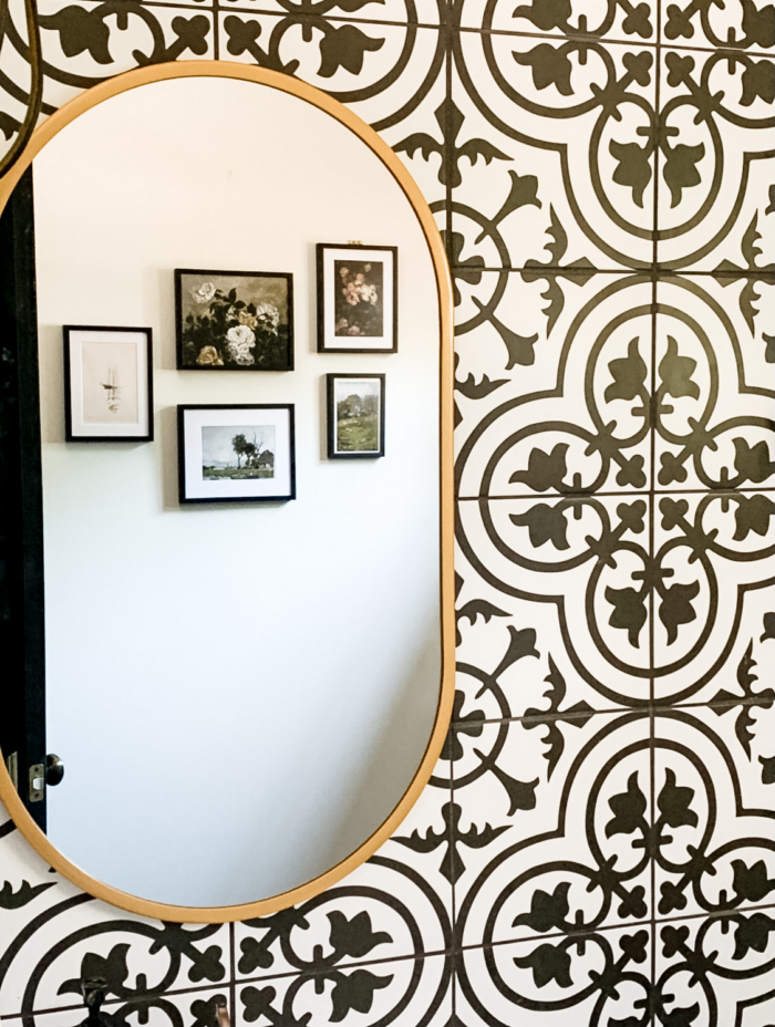 The Ultimate Renter Decor Guide: Damage Free Hanging - a black and white backsplash