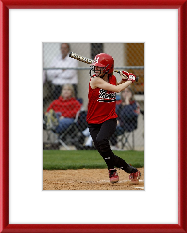 Sports Fanatic: Sports Memorabilia Framing - Match your frame to your team colors with our Hanover style (hanover in red)