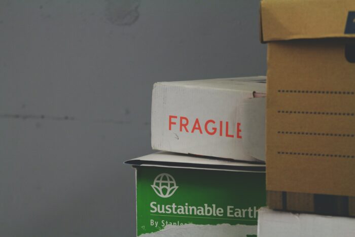 Moving & Storage: How To Pack Picture Frames & Wall Art - A box labeled "Fragile"