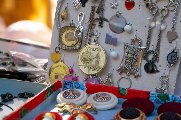 How To: DIY Picture Frame Jewelry Display - jewelry displayed on a cardboard backing