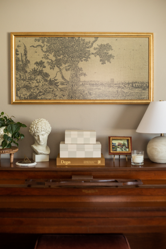 Traditional decor: An art print in our Granby frame.