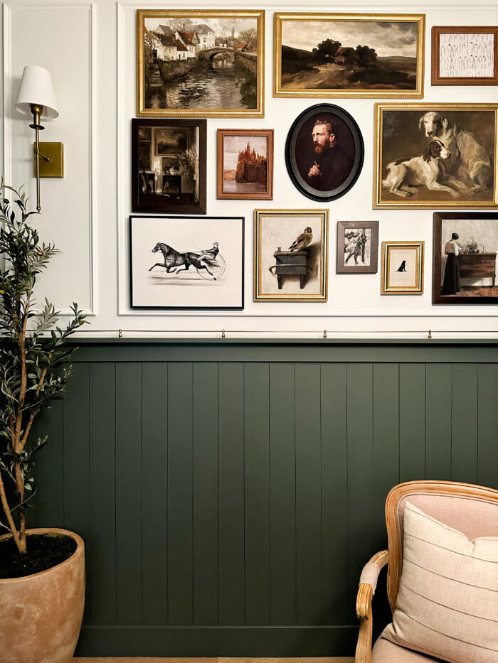 Frame Meaning & Memories: A dark victorian style art inspired gallery wall. 