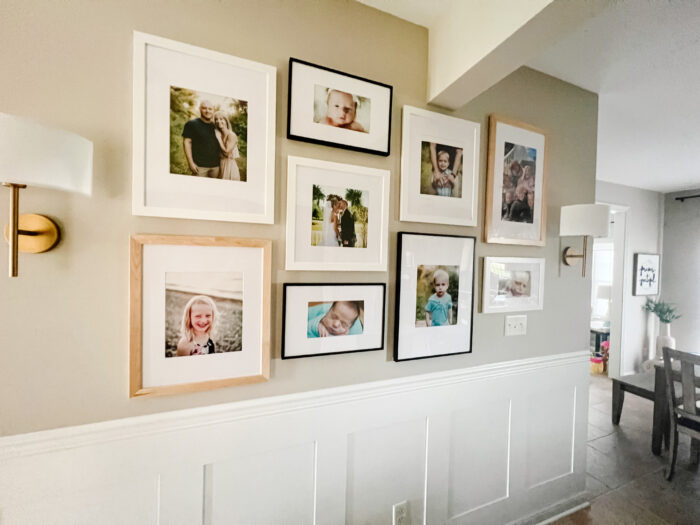 Frame Meaning & Memories: Family photos in a gallery wall