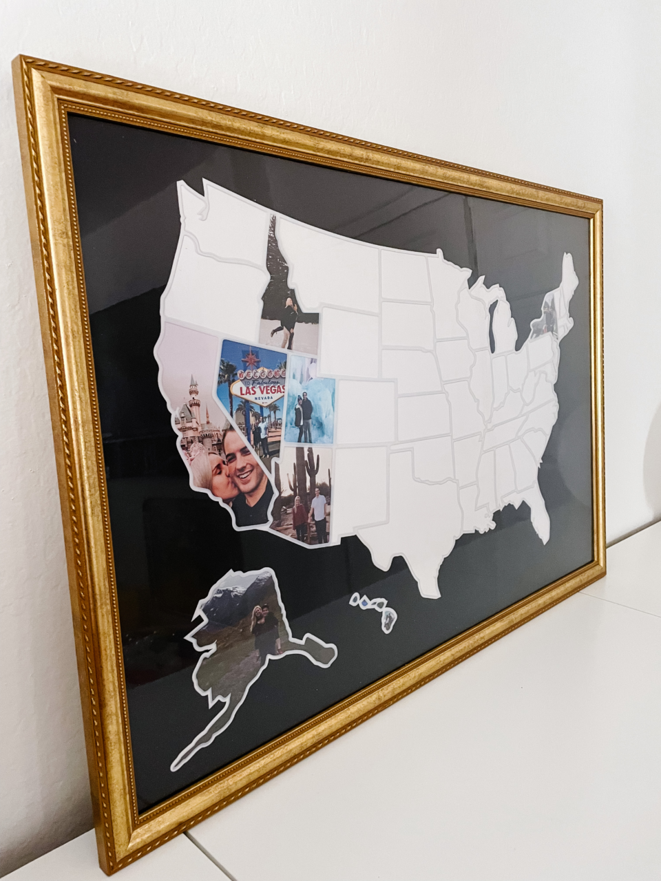 Framed map of the USA