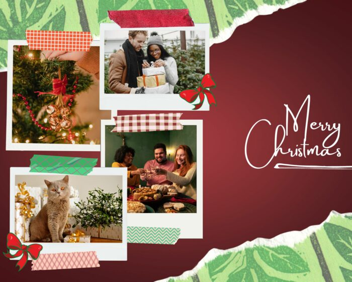 Digital scrapbooking with a Christmas theme