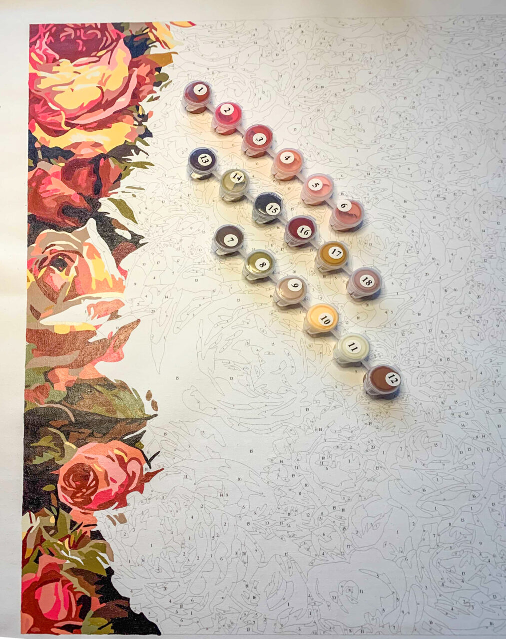 How To Easily Find & Frame Paint By Number Art 9 paint by number progress picture