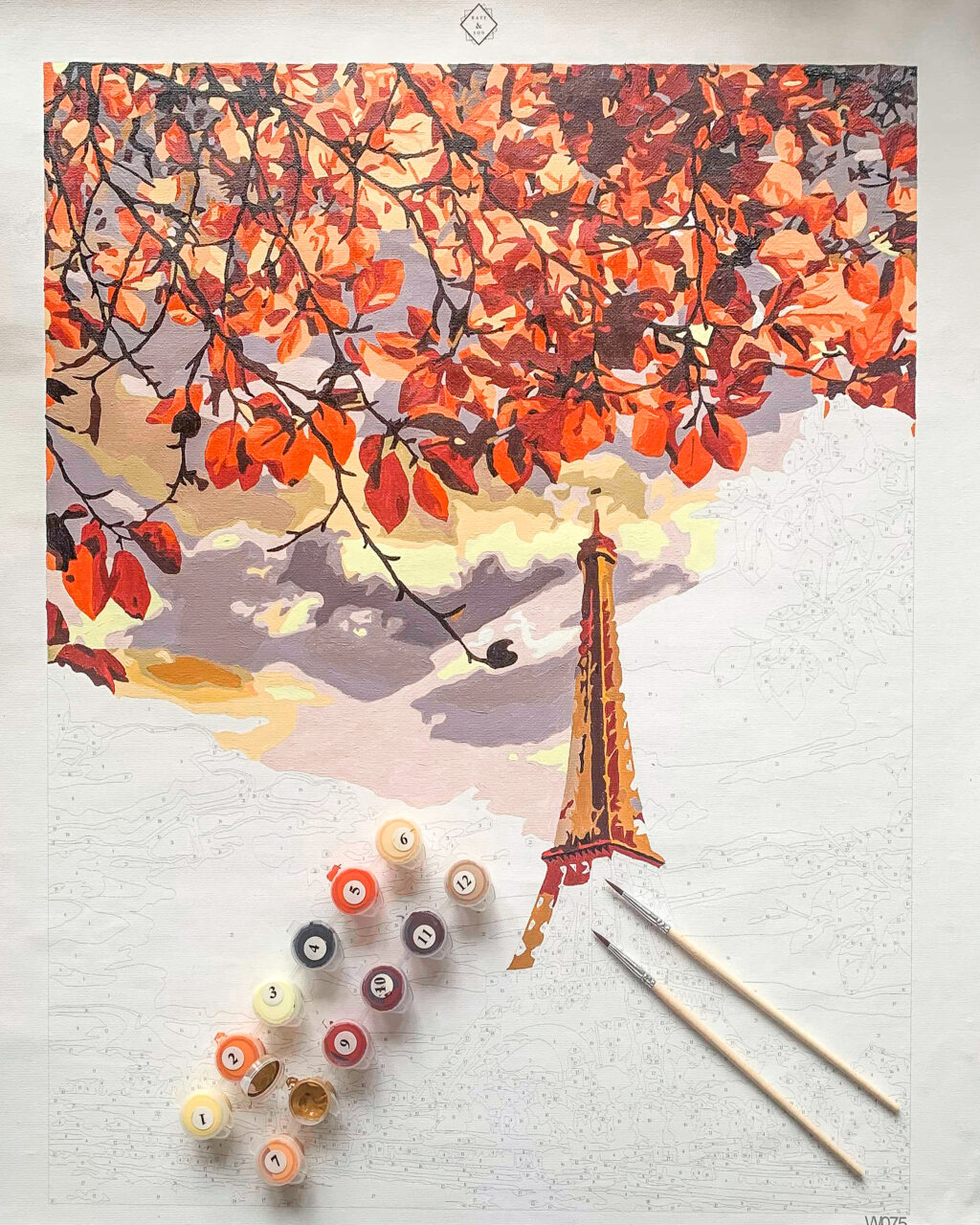 How To Easily Find & Frame Paint By Number Art 2 Paint by number progress picture