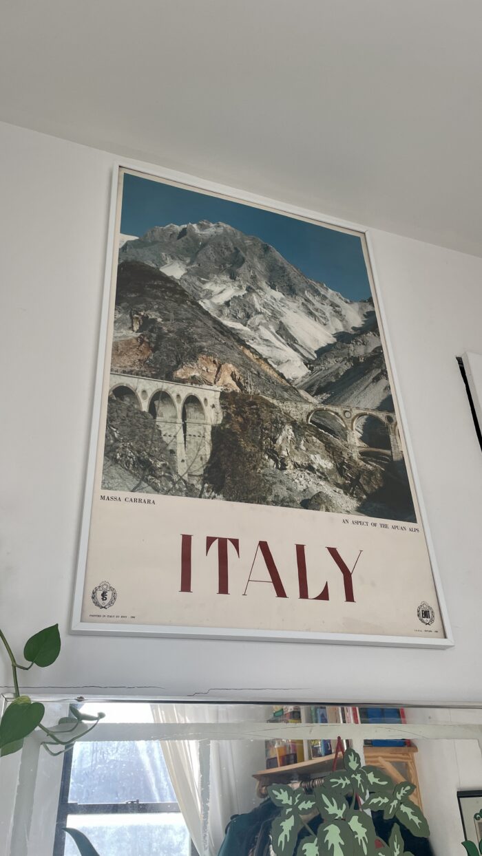 Coworking Space Design 101: Best Decor Tips For Shared Workspaces: A framed poster featuring Italy.