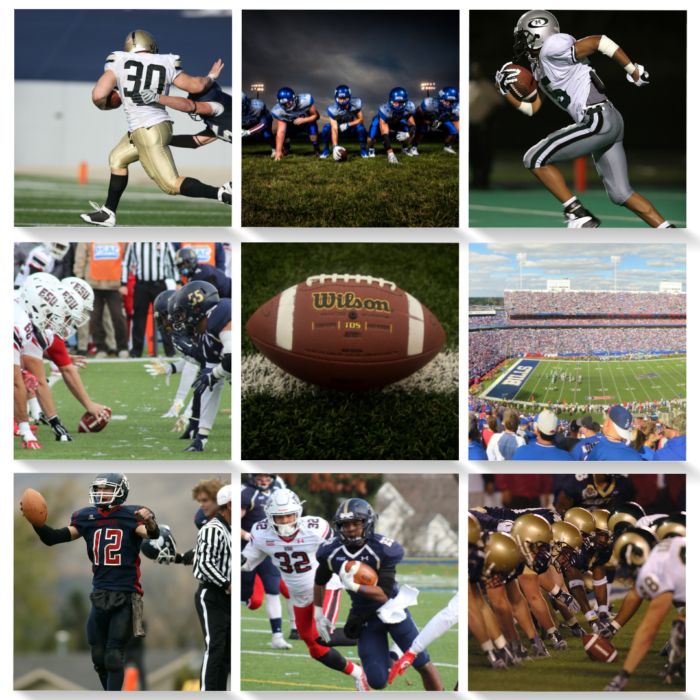 Picture grid of football players