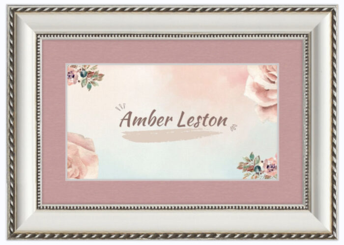 Granby frame with pink name art