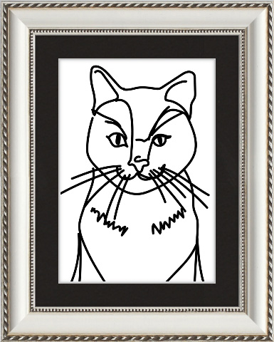 Adorable Pet Art: Line Art Style Cat Art