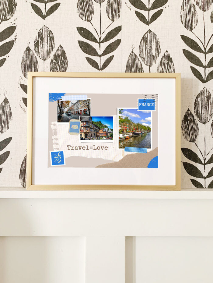 Framed travel digital scrapbooking