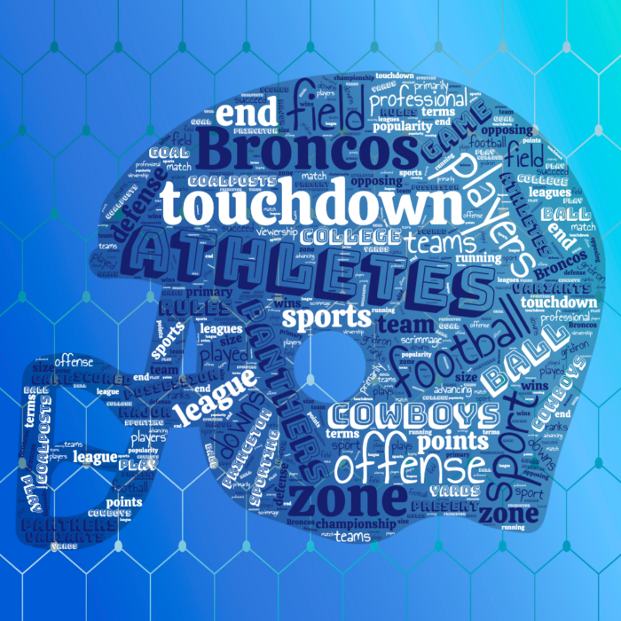 Football word cloud art