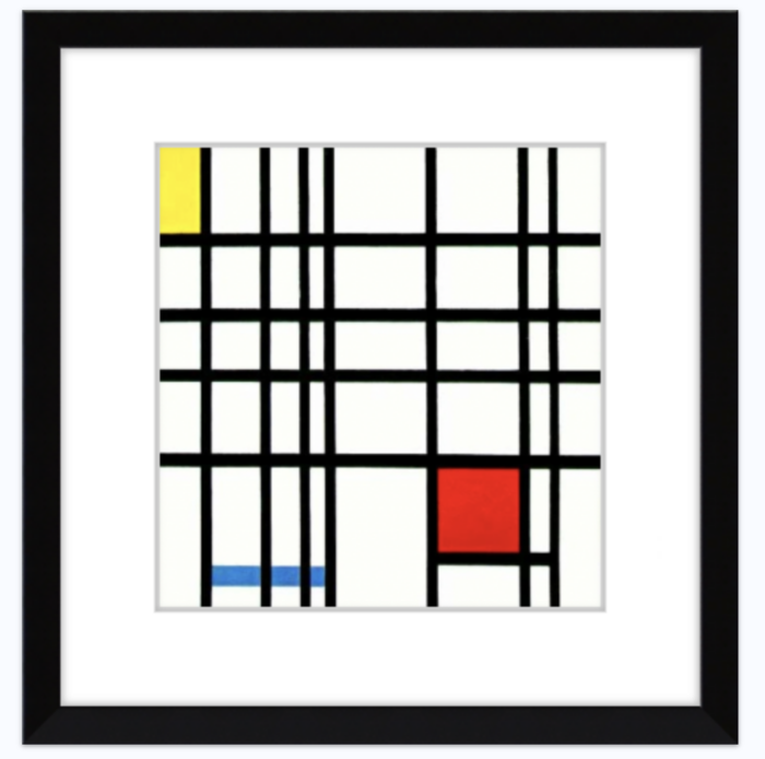 Frame The Masters: Fine Art Framing For Classic Artwork: Mondrian painting in our Ashford frame