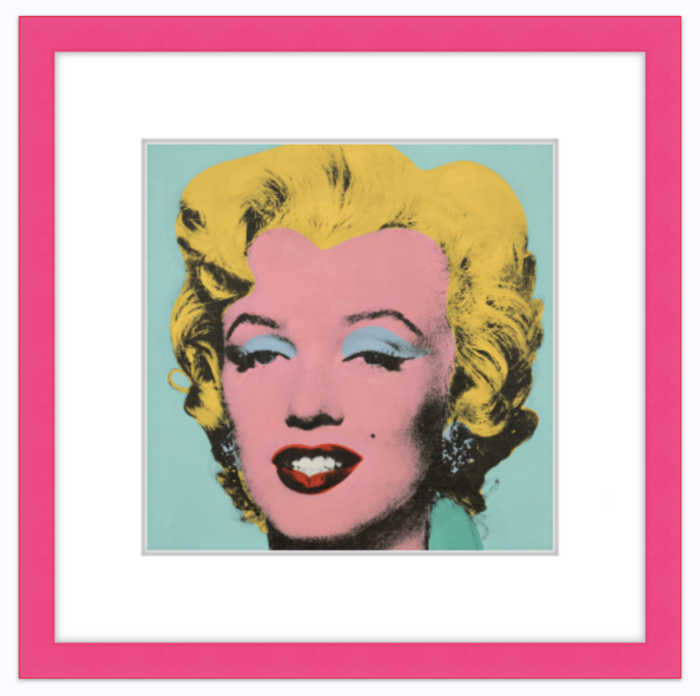 Warhol painting in our Ashford frame