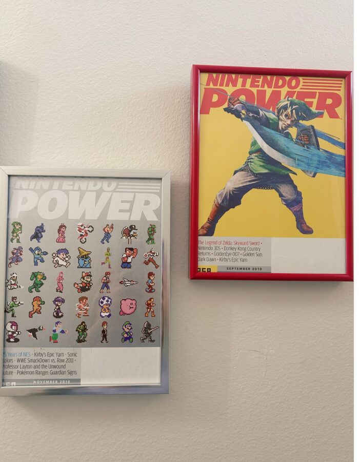 framed gamer magazines