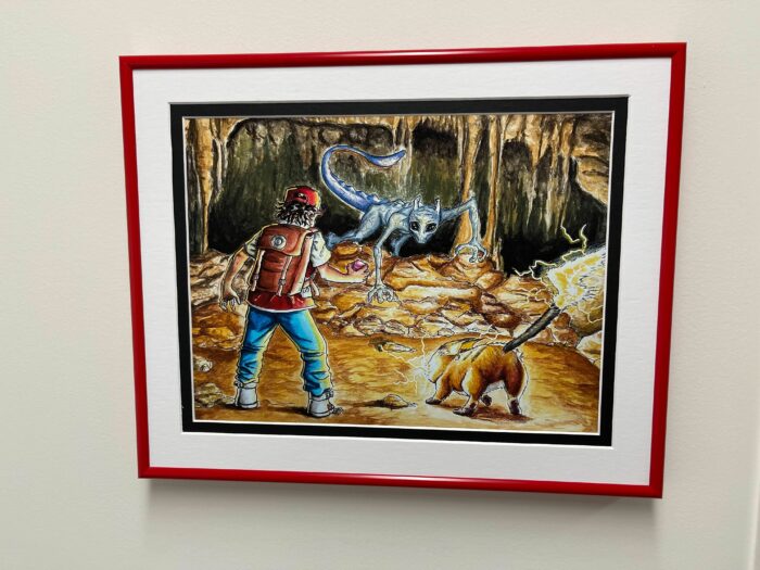 framed pokemon artwork
