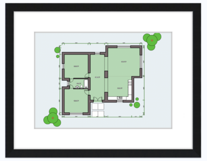 Framed Blueprints & Floor Plans: framed blueprint art