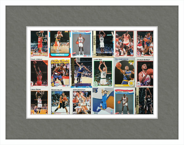 Collection & Award Framing: Framed Basketball Card Collection