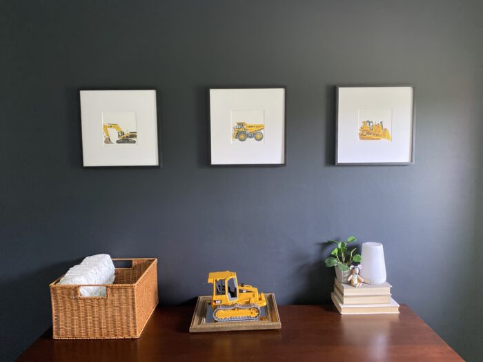 Level Framing: A little boy's play room with 3 level frames