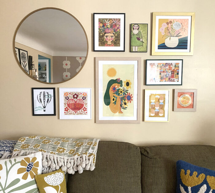 Signed Art Prints & Autographed Photos: A colorful staggered gallery wall 