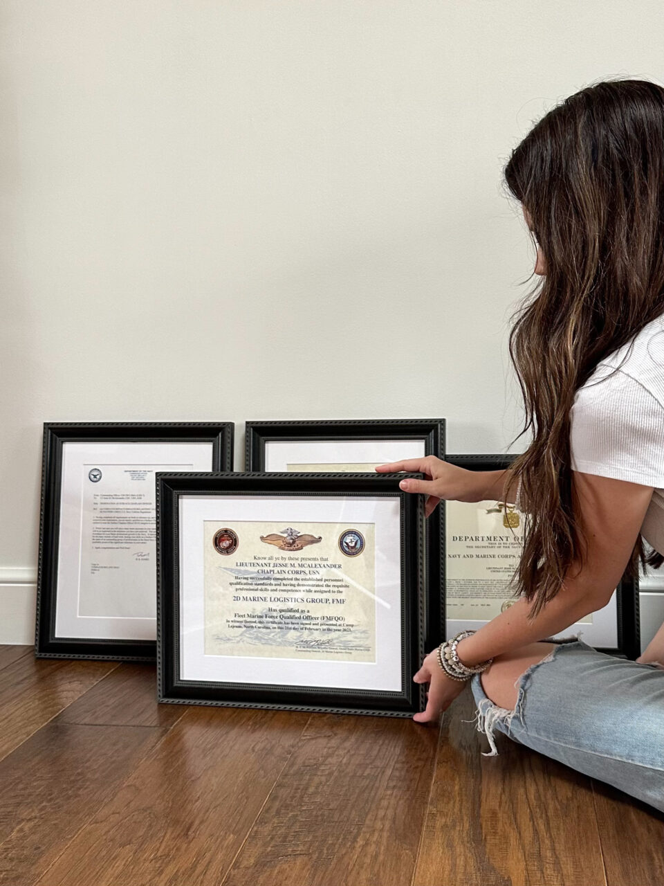 Collection & Award Framing: Trading Cards, Pins, Vynils, & More 14 framed military certificates