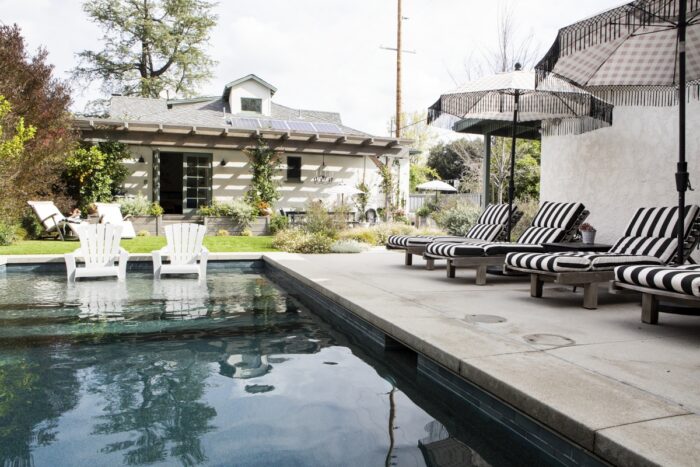 Real estate pictures of a home with a pool