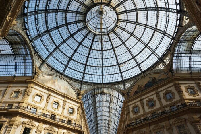 Architecture photography featuring interior shots of a doomed glass roof