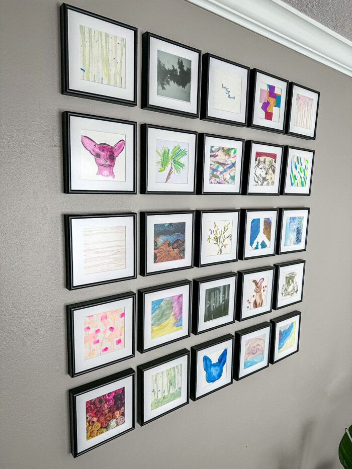 Corporate branding: A gallery wall with colorful art