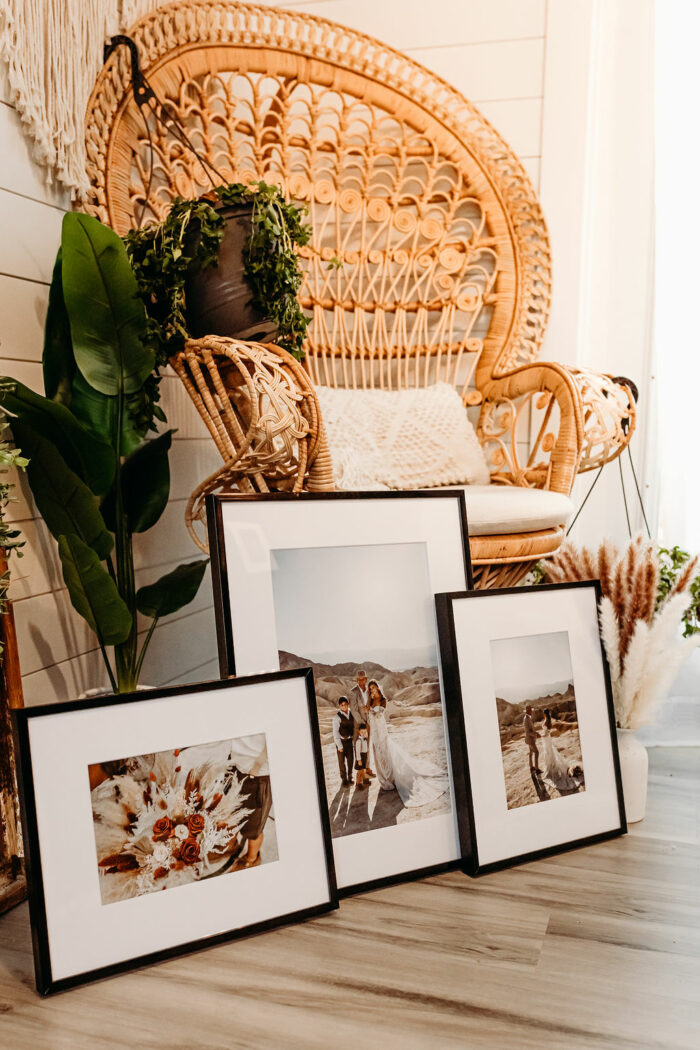 Framing Materials Matter: Metal frames ready to be hung on the wall