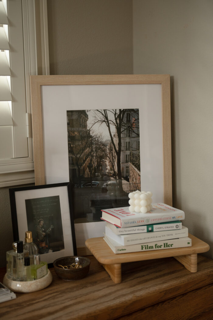 Framing Materials Matter: Small dresser table top display