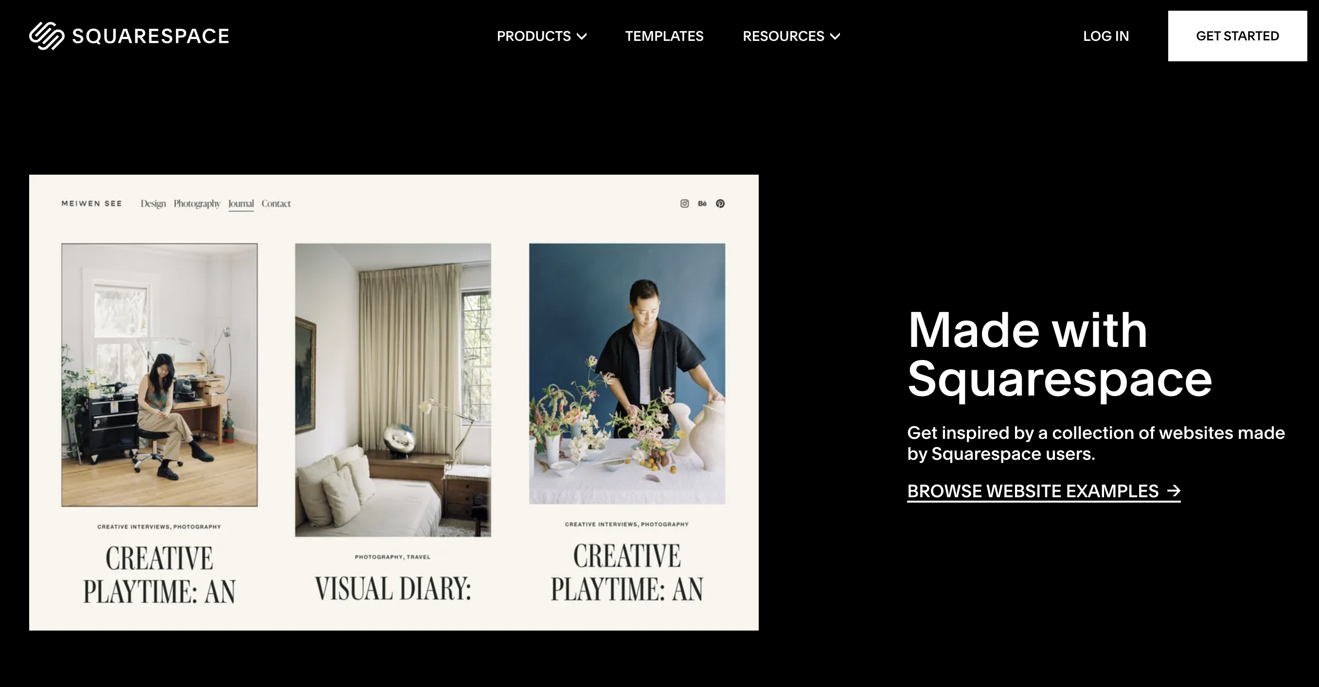 Build a portfolio website using Squarespace