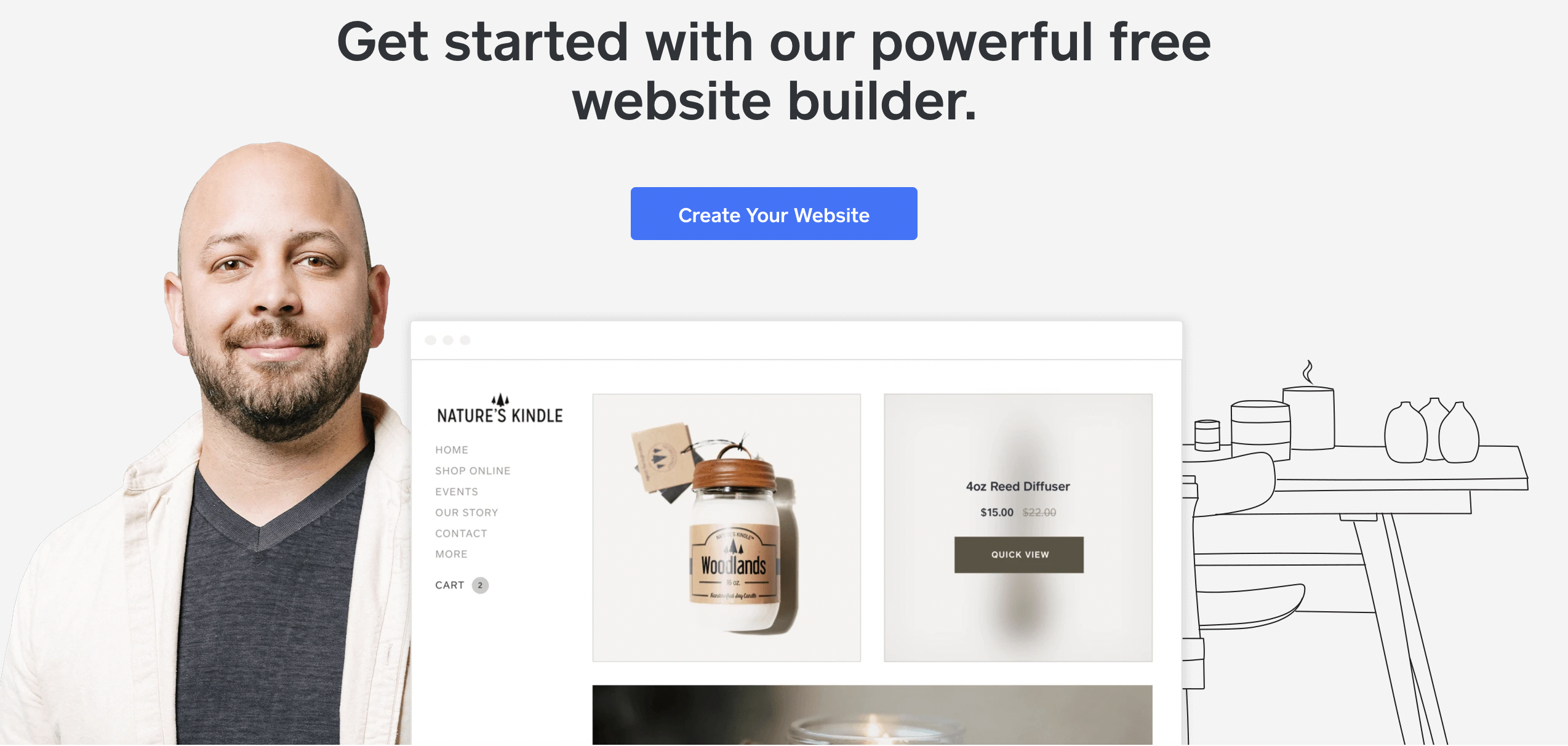 Weebly is an excellent art portfolio website platform