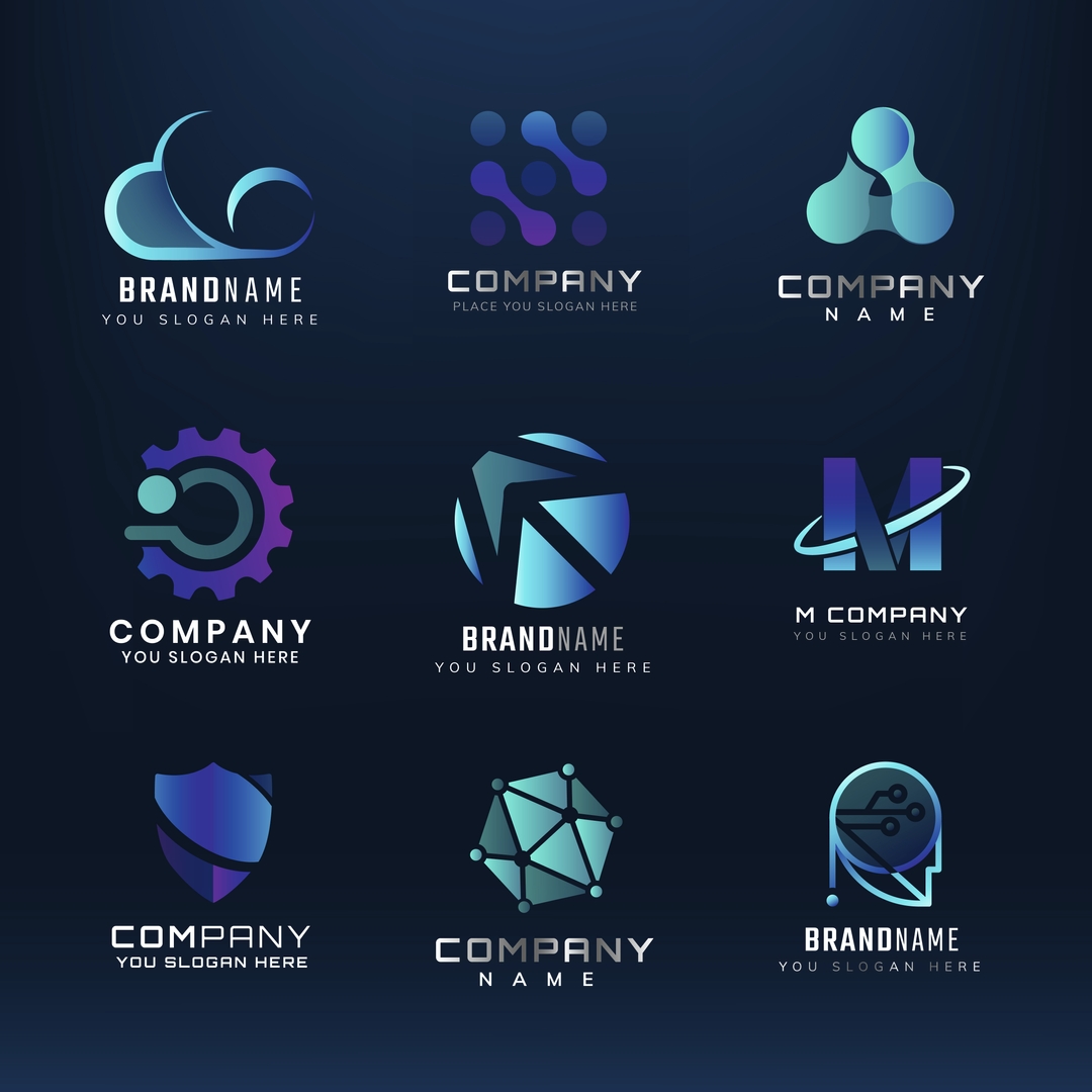 A series of logos