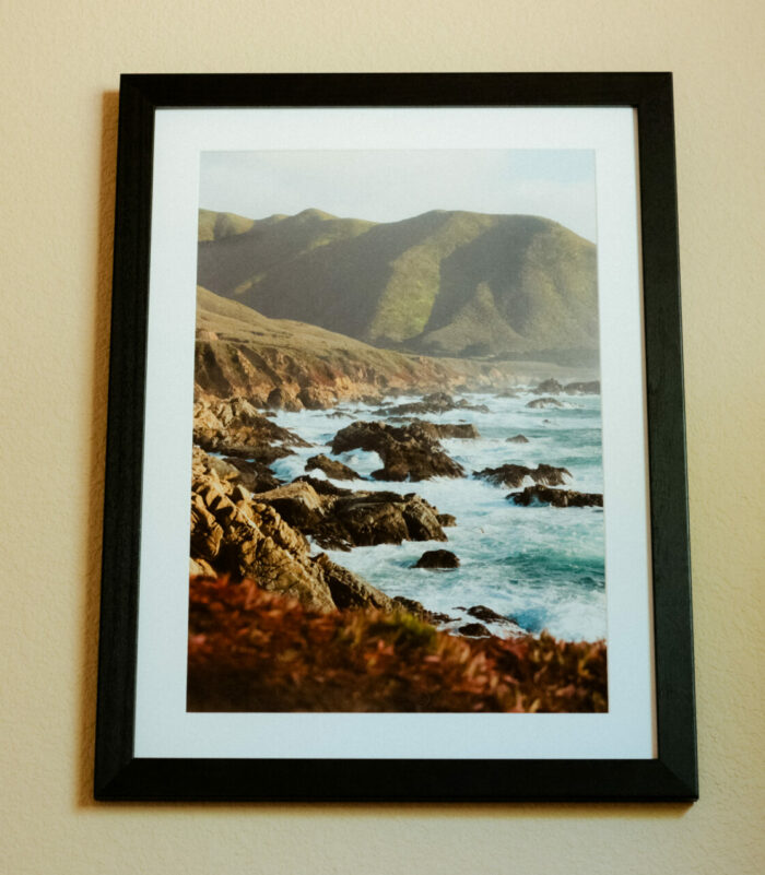 Nature Photography: Framed photo of a rocky shore